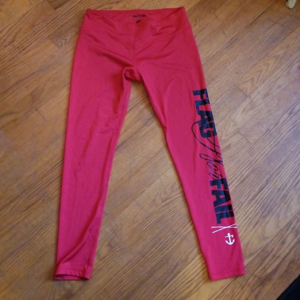 Flag not fail red leggings